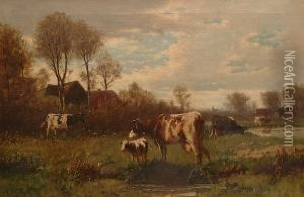 'autumn'. Oil Painting - William Frederick Hulk