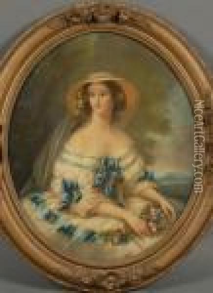 Empress Eugenie Oil Painting - Franz Xavier Winterhalter