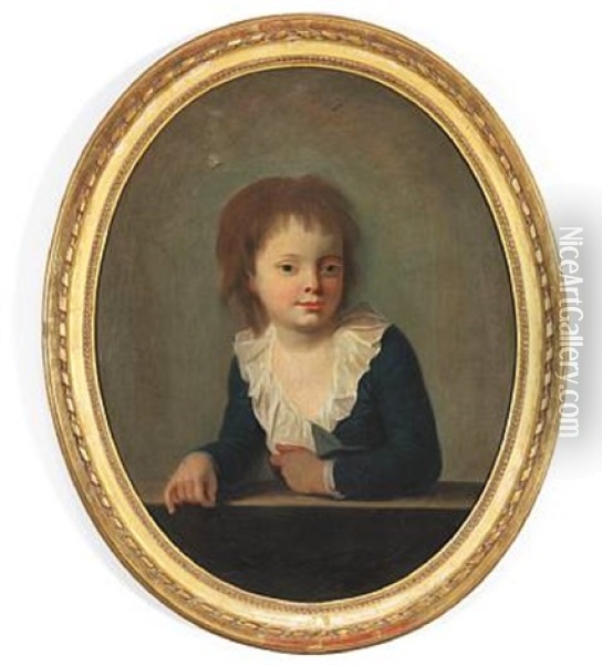 Portrait Of N. A. Abildgaard's Son Marcus Aurelius Abildgaard (1781-1786) Oil Painting - Nicolaj-Abraham Abilgaard