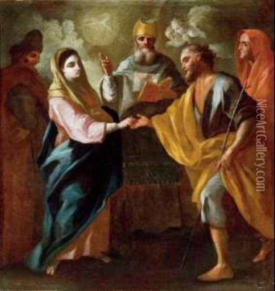 Lo Sposalizio Della Vergine Oil Painting - Pietro Bardellino