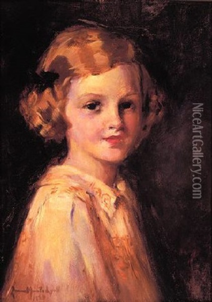 Portrait Of Mary Scott Fry Oil Painting - Laura Adeline Muntz