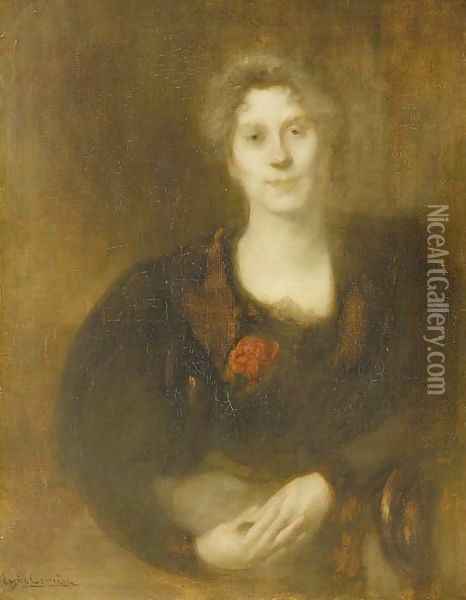Portrait of Lucie Gallimard Oil Painting - Eugene Carriere