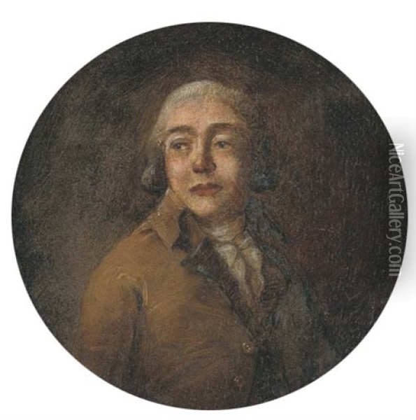 Portrait D'homme Oil Painting - Jean Charles Robineau