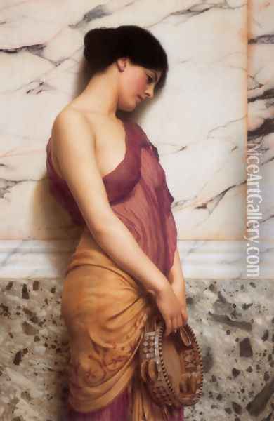The Tambourine Girl Oil Painting - John William Godward