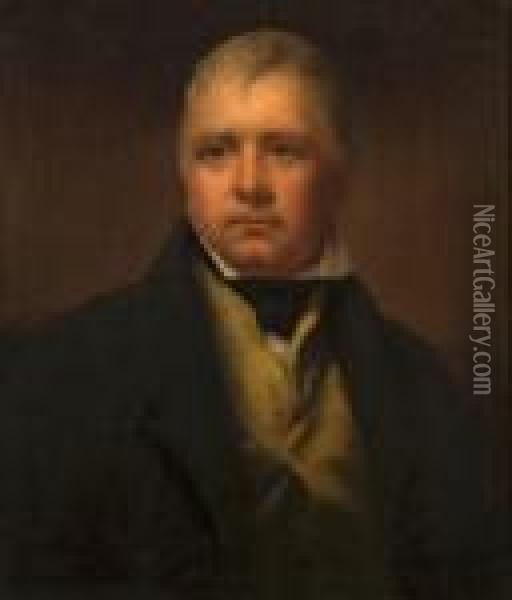 Novelist And Poet, Head And Shoulder Portrait Oil Painting - Sir Henry Raeburn