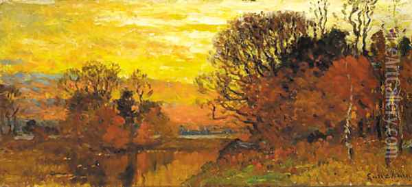 Sunset Afterglow Oil Painting - John Joseph Enneking