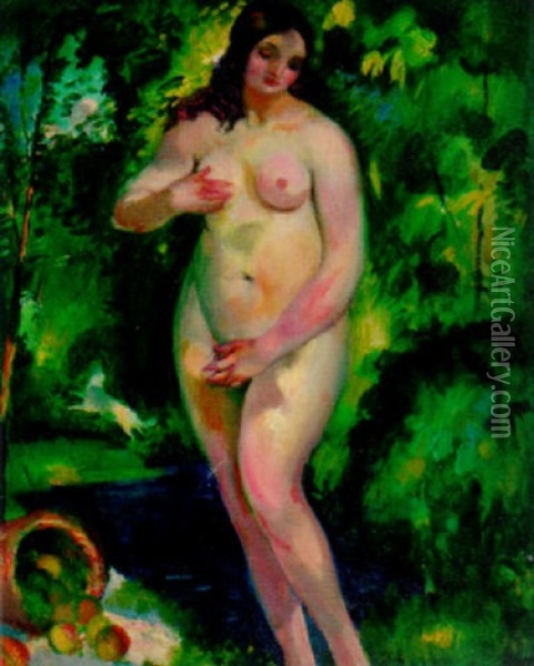 Suzanne Au Bain Oil Painting - Henri Ottmann