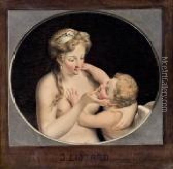Venus Und Amor Oil Painting - Etienne Liotard