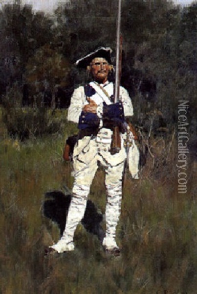 Soldat Der Star Vagt Oil Painting - Carl Roechling