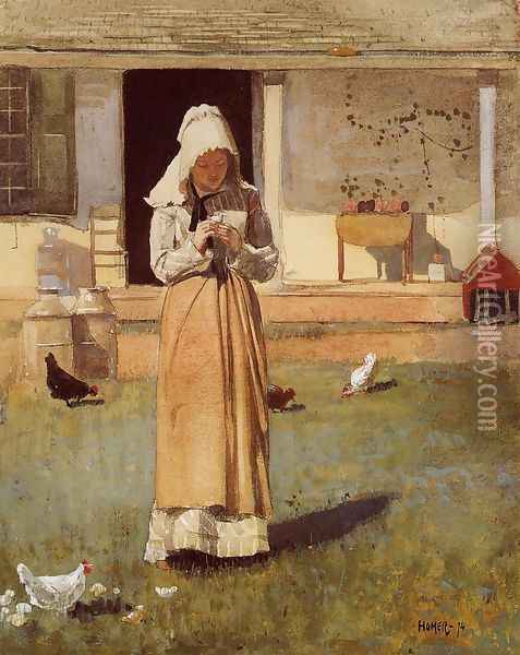 The Sick Chicken Oil Painting - Winslow Homer