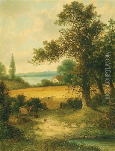 Planting The Field Oil Painting - William Henry Yates