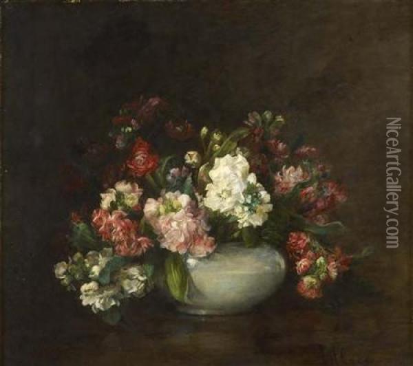 A Still Life Of Assorted Roses Oil Painting - Jessie Algie