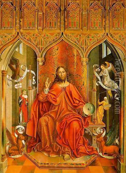 Christ Giving his Blessing 1485 Oil Painting - Fernando Gallego