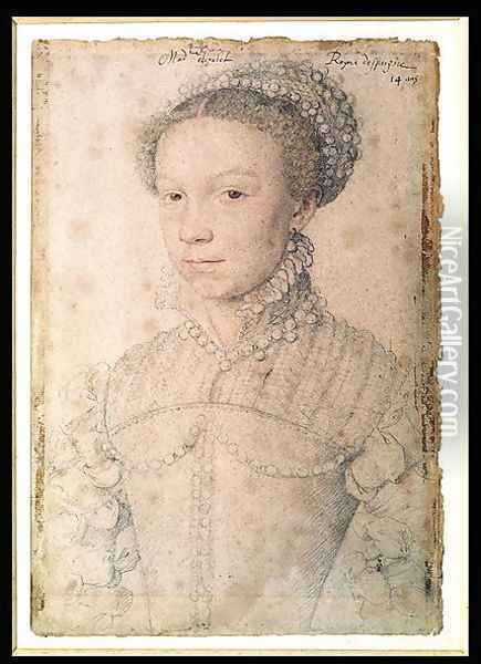 Elisabeth of France (1545-68) 1559 Oil Painting - (studio of) Clouet