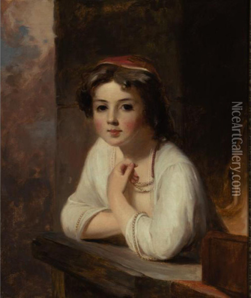 Peasant Girl Oil Painting - Thomas Sully