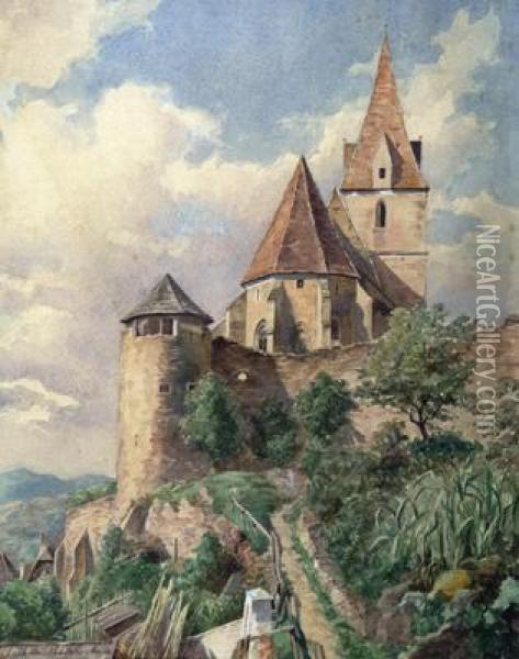 Weissenkirchen An Der Donau Oil Painting - Ernestine Von Kirchsberg
