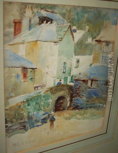Cornish Scene Oil Painting - Mary Evelina Kindon