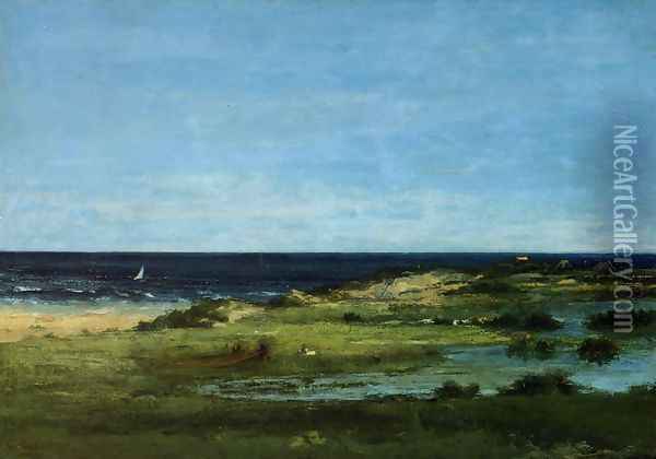 Seacoast Oil Painting - Gustave Courbet