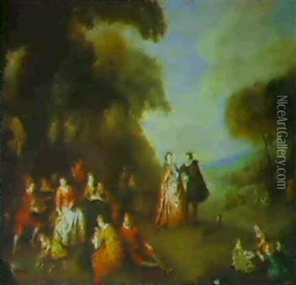 La Danse Oil Painting - Jean-Baptiste Pater