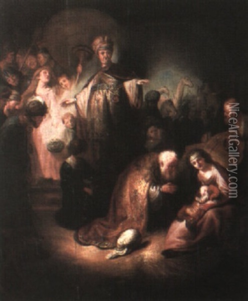 The Adoration Of The Magi Oil Painting -  Rembrandt van Rijn