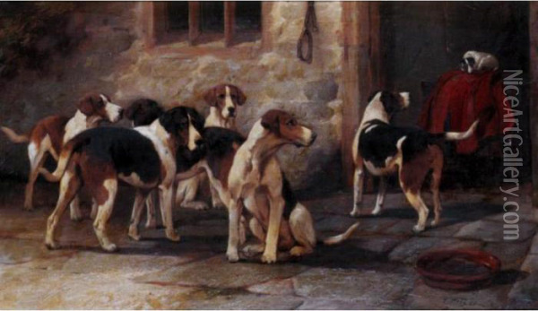 Before The Hunt Oil Painting - George Wright