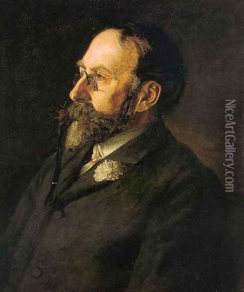 Portrait of William Merritt Chase 1899 Oil Painting - Thomas Cowperthwait Eakins