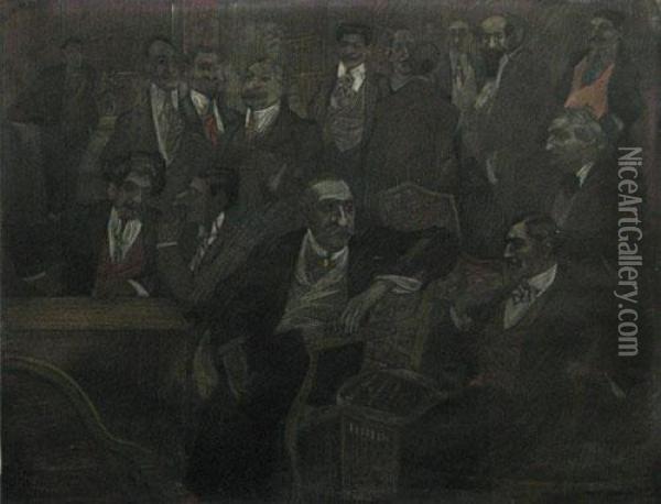 Conclavul Juristilor Oil Painting - Ion Theodorescu Sion
