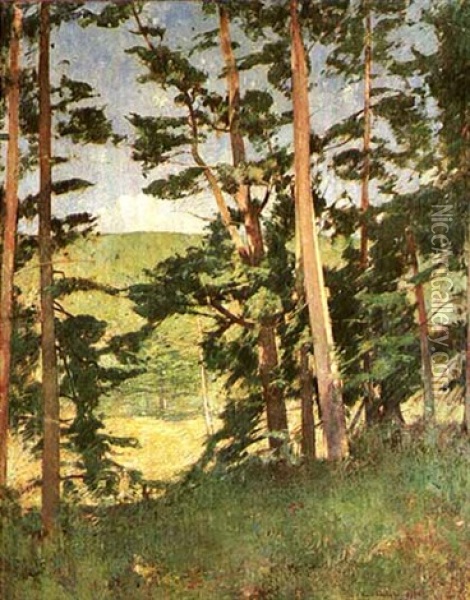 Green Trees Oil Painting - Emil Carlsen