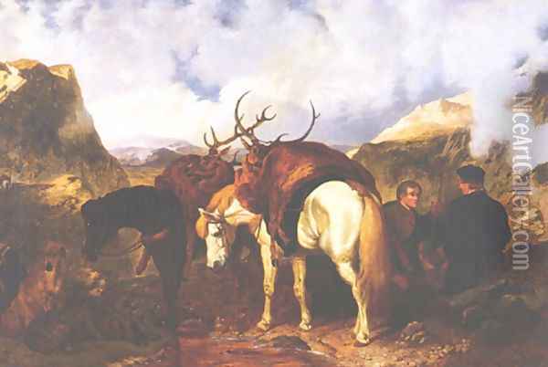 Return From The Hunt Oil Painting - John Frederick Herring Snr
