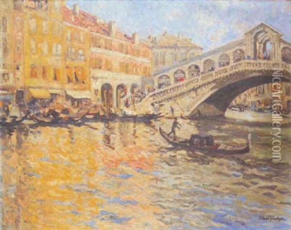 Venise, Le Rialto Oil Painting - Louis Abel-Truchet
