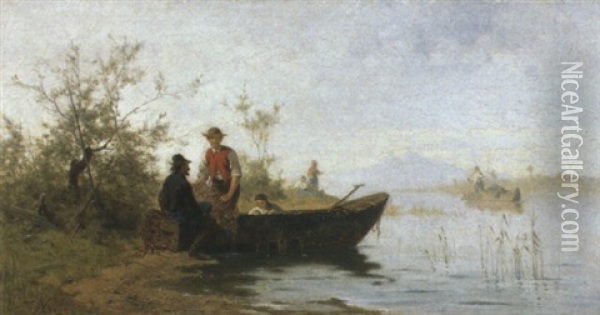 Chiemseefischer Oil Painting - Julius Noerr
