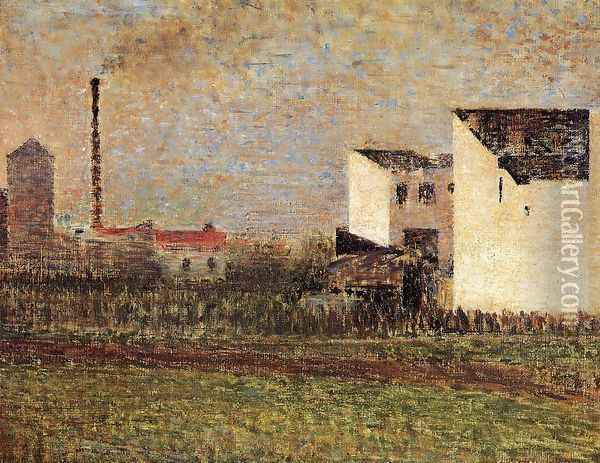 Suburb Oil Painting - Georges Seurat