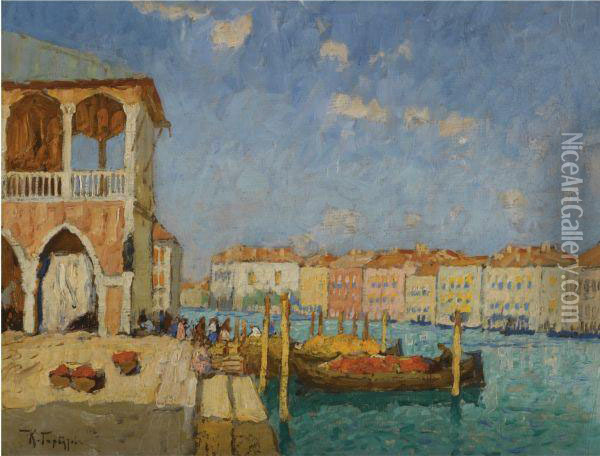 Venice Oil Painting - Konstantin Ivanovich Gorbatov