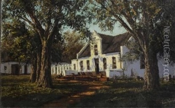 Cape Dutch Manor House Oil Painting - Tinus de Jongh