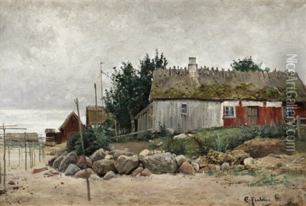 Fiskelage, Kivik Oil Painting - Karl Samuel Flodman