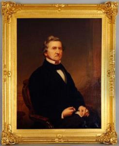 Portraitof Thomas A.alexander, President Of Aetnainsurance Company Oil Painting - George Frederick Wright