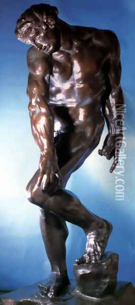 Adam Oil Painting - Auguste Rodin