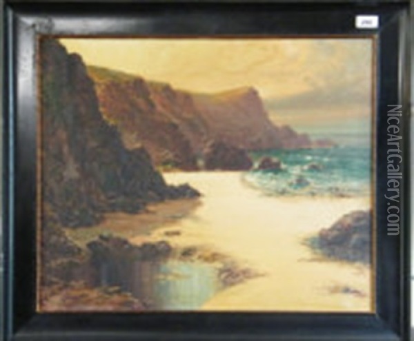 Rocky Shore Oil Painting - Garstin Cox