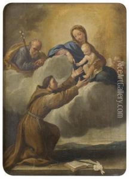 La Sainte Famille Et Saint Antoine De Padoue Oil Painting - Etienne Parrocel