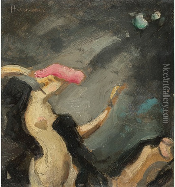 Tanzerin Oil Painting - Hugo von Habermann the Elder