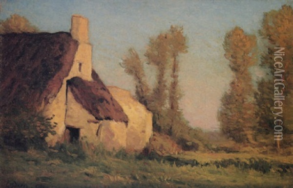 Farmhouse Oil Painting - Charles Harold Davis