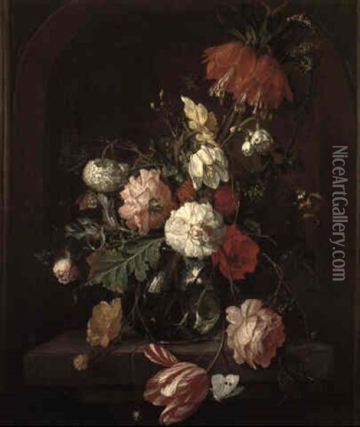 Blumenstuck Oil Painting - Cornelis De Heem