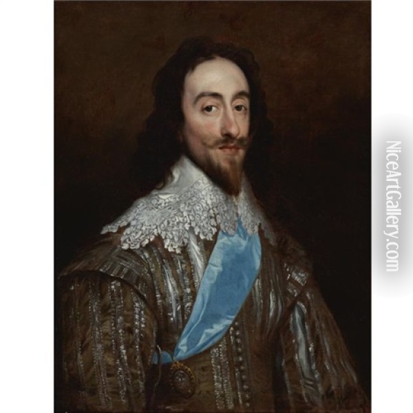 Portrait Of Charles I Oil Painting - Daniel Mytens the Elder