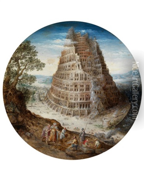 Turmbau Zu Babel Oil Painting - Lucas Van Valkenborch