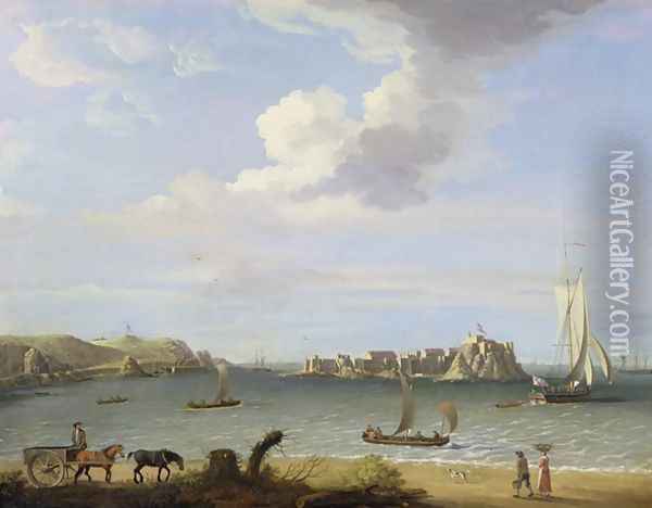 Elizabeth Castle, Jersey, 1764 Oil Painting - Dominic Serres