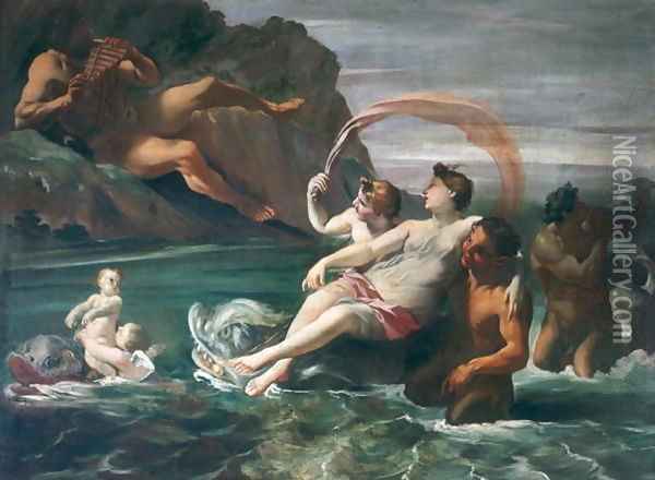 Galatea and Polyphemus Oil Painting - Giovanni Lanfranco