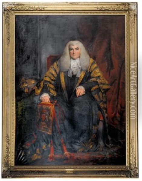 Portrait Of John Scott, 1st Earl Of Eldon Oil Painting - William Owen