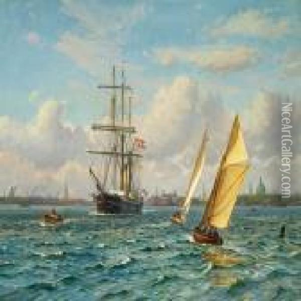 Gustav Holm Oil Painting - Vilhelm Karl Ferd. Arnesen