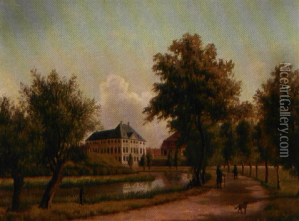 Esplanaden Og Det Gamle Sokadetakademi I Bredgade Oil Painting - Carsten Henrichsen