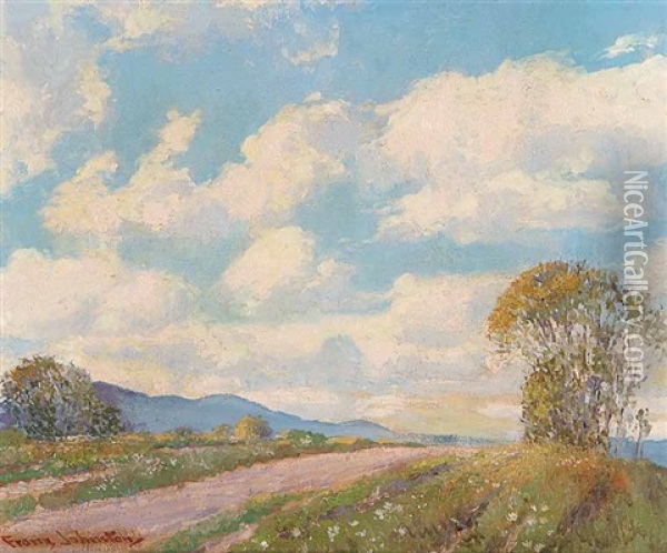 The Road To Town Oil Painting - Francis Hans Johnston